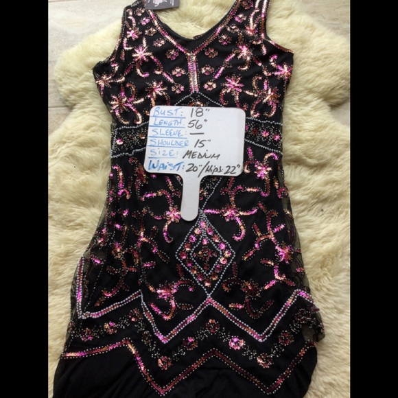 Retro Sequined Maxi Formal Gown B11 - Picture 6 of 12